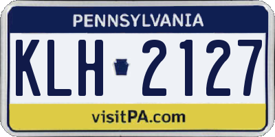 PA license plate KLH2127