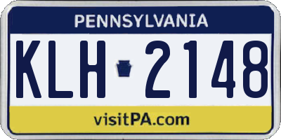 PA license plate KLH2148
