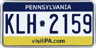 PA license plate KLH2159