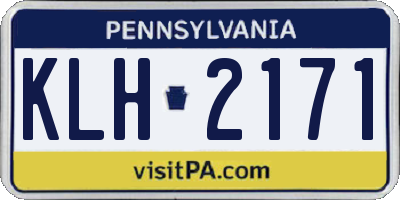 PA license plate KLH2171