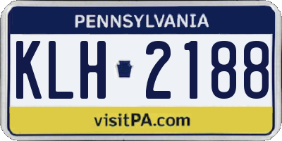 PA license plate KLH2188