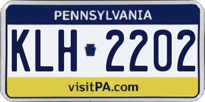 PA license plate KLH2202