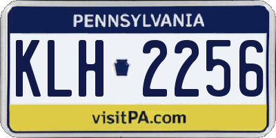 PA license plate KLH2256