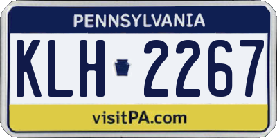 PA license plate KLH2267