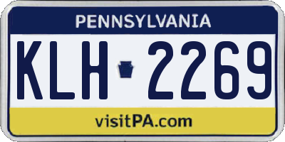 PA license plate KLH2269
