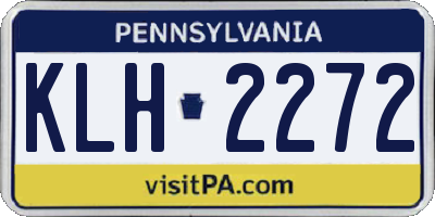 PA license plate KLH2272