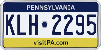 PA license plate KLH2295