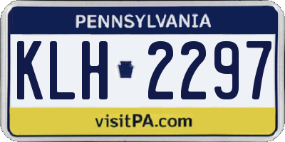 PA license plate KLH2297