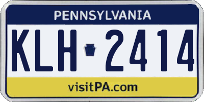 PA license plate KLH2414