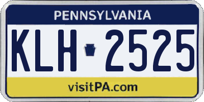 PA license plate KLH2525