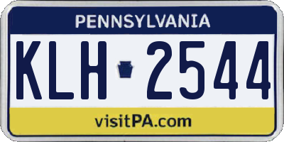 PA license plate KLH2544