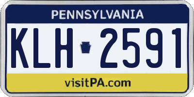 PA license plate KLH2591