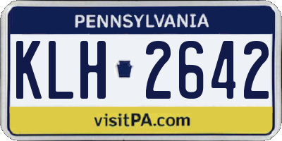 PA license plate KLH2642
