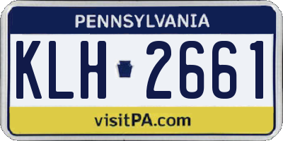 PA license plate KLH2661