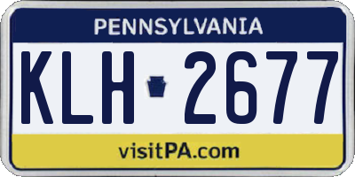 PA license plate KLH2677