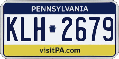 PA license plate KLH2679
