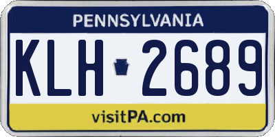 PA license plate KLH2689