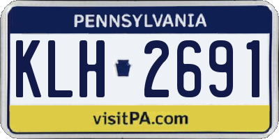 PA license plate KLH2691