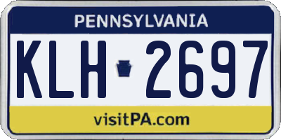 PA license plate KLH2697