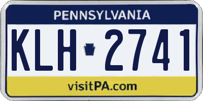 PA license plate KLH2741