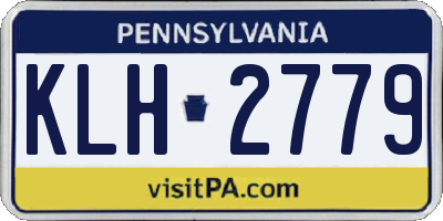 PA license plate KLH2779