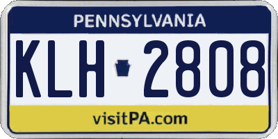 PA license plate KLH2808