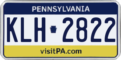 PA license plate KLH2822