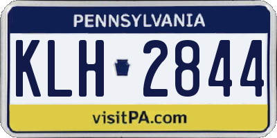 PA license plate KLH2844