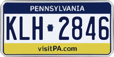 PA license plate KLH2846