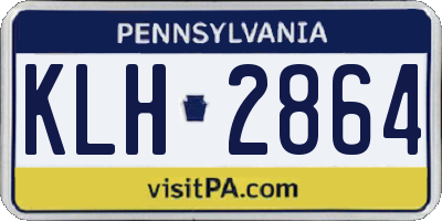 PA license plate KLH2864