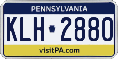 PA license plate KLH2880