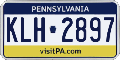 PA license plate KLH2897