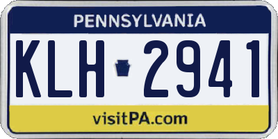 PA license plate KLH2941