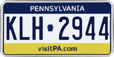 PA license plate KLH2944