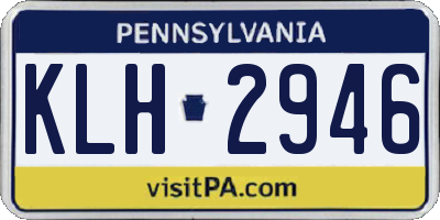 PA license plate KLH2946