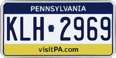 PA license plate KLH2969
