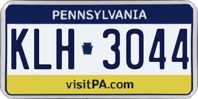 PA license plate KLH3044