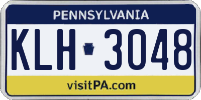 PA license plate KLH3048
