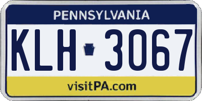 PA license plate KLH3067