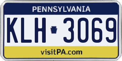 PA license plate KLH3069