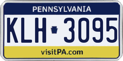 PA license plate KLH3095