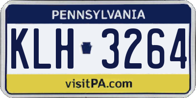 PA license plate KLH3264