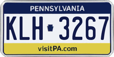 PA license plate KLH3267