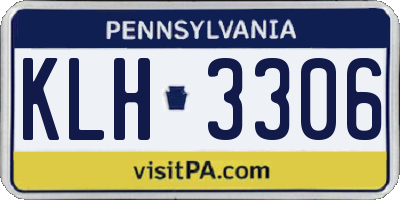 PA license plate KLH3306