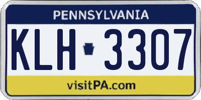 PA license plate KLH3307