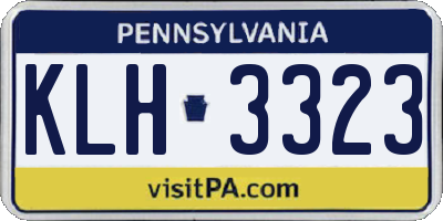 PA license plate KLH3323