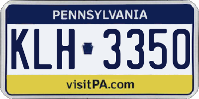 PA license plate KLH3350