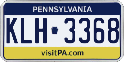 PA license plate KLH3368