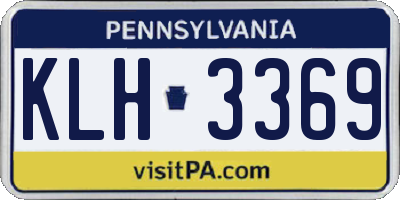 PA license plate KLH3369
