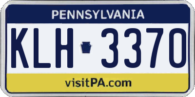 PA license plate KLH3370